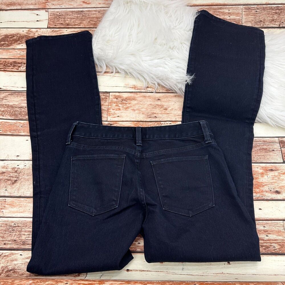 Banana Republic Women's Wide Leg Flare Jeans Size 26 Dark Wash Stretch Zip Fly - Picture 6 of 7